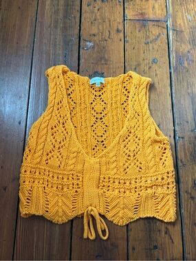 Orange crochet top